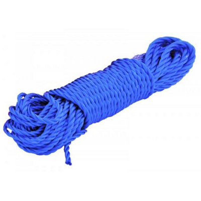Pegdev - PDL - 6mm Blue Polypropylene Rope - Strong 3-Strand Twisted Construction for Secure Tying and More (5m)