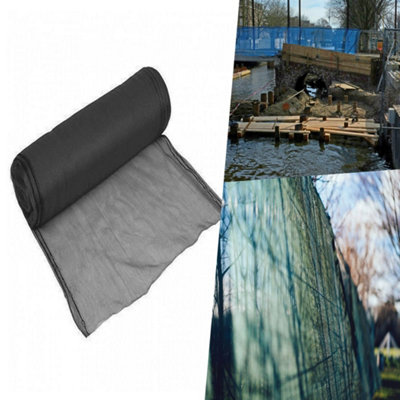 PegDev - PDL - Black Temporary Fencing, Heavy Duty UV Stabilised Polyethylene Mesh, Durable Netting for Herris Fencing (23m)