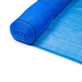 Pegdev - PDL - Blue Temporary Fencing, Heavy Duty UV Stabilised Polyethylene Mesh, Durable Netting for Herris Fencing (12m)