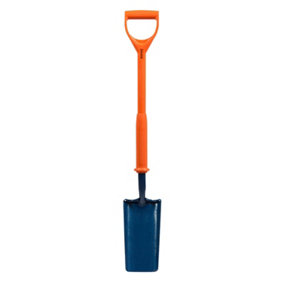 Pegdev - PDL - Carters Shocksafe Insulated Cable Laying Shovel, Spade 28" - 1 Way Design for Digging Narrow Trenches, BS8020:2002.
