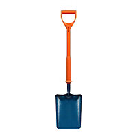 Pegdev - PDL - Carters Shocksafe Insulated Contractors Shovel, Spade 28" - Taper Mouth BS8020:2012 for Concrete, Tarmac, and More