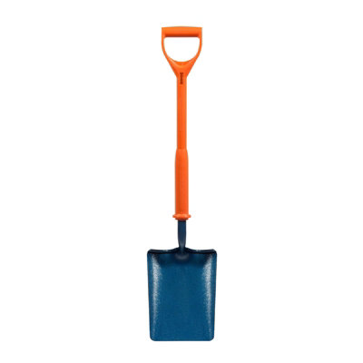 Pegdev - PDL - Carters Shocksafe Insulated Contractors Shovel, Spade 28" - Taper Mouth BS8020:2012 for Concrete, Tarmac, and More