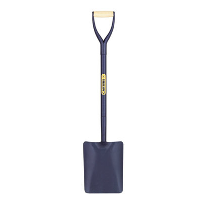 Pegdev - PDL  Carters Taper mouth Builders Contractors Shovel Garden Square Mouth Spade No2. Tubular Steel Shaft Solid Socket