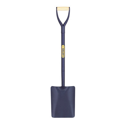 Pegdev - PDL  Carters Tapermouth Builders Contractors Shovel Garden Square Mouth Spade No2. Tubular Steel Shaft Solid Socket