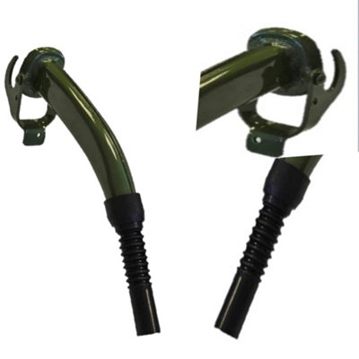 Pegdev - PDL - Durable Metal Jerry Can Spout with Rubber Nozzle for Precise Pouring, Leak-Free Seal, Easy Attachment