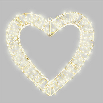 Pegdev - PDL - Elegant Christmas Heart Shaped Pre Lit LED Decoration ...