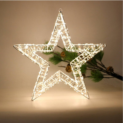 Pegdev - PDL - Elegant Christmas Star Shaped Pre Lit LED Decoration ...