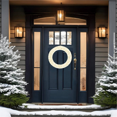 Pegdev - PDL - Elegant Christmas Wreath Pre Lit LED Decoration with ...