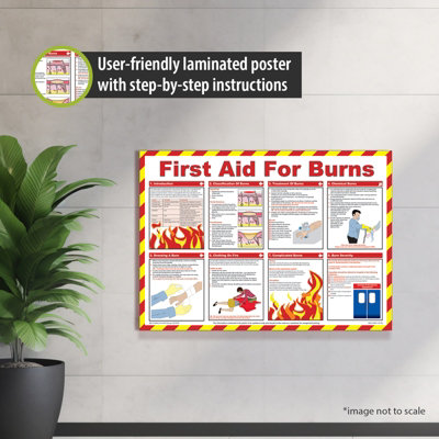 Pegdev - PDL - First Aid Laminated Health & Safety Poster - A2 ...
