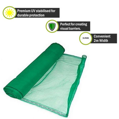 Pegdev - PDL - Green Temporary Fencing, Heavy Duty UV Stabilised Polyethylene Mesh, Durable Netting for Herris Fencing (25m)