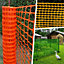 Pegdev - PDL - Highly Durable Green Plastic Barrier Fencing, Mesh with Steel Fence Pins - Heavy Duty Fencing 10 Metres 10 Pins