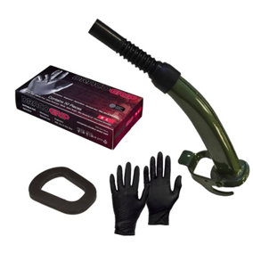 Pegdev - PDL - Jerry Can Accessory Bundle - Metal Spout, Replacement Seal and Nitrile Gloves, Hassle-Free Refuelling & Maintenance
