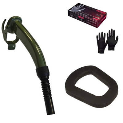 Pegdev - PDL - Jerry Can Accessory Bundle - Metal Spout, Replacement Seal and Nitrile Gloves, Hassle-Free Refuelling & Maintenance