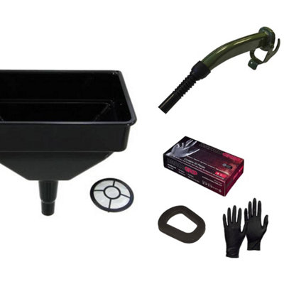 Pegdev - PDL - Jerry Can Accessory Bundle - Metal Spout, Replacement Seal, Funnel & Nitrile Gloves - Premium Tools for Refuelling