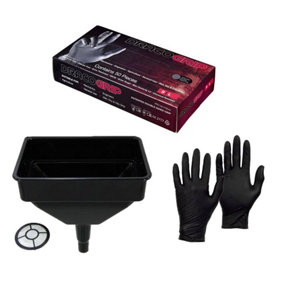 Pegdev - PDL - Jerry Can Accessory Bundle - Premium Nitrile Gloves & Heavy-Duty Funnel for Clean Transfers