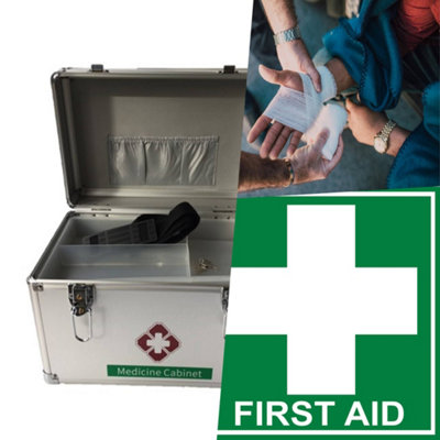 Pegdev - PDL - Large Aluminium First Aid Case (Empty) - Lockable ...