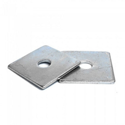 Pegdev - PDL - M12 40 x 40 x 3mm Heavy Duty BZP Square Plated Washers - Zinc Plated - Pack of 1