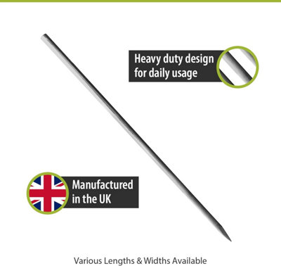 Pegdev - PDL Mild Steel Road Form Line Concrete Pins Temporary Marking Stakes for Event  - Road  Formers  (10 x  450 X 20MM)