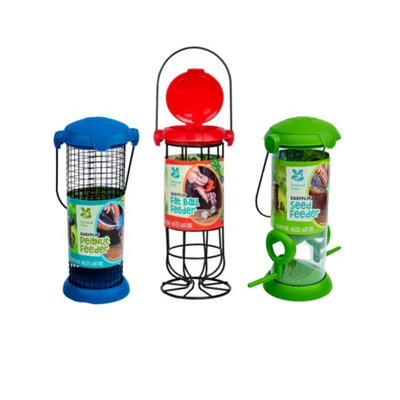 Pegdev - PDL - NT Kids Range EasyFlip Bird Feeders - Bundle of 3 - Award-Winning Wildlife Range - Recyclable, Easy to Use