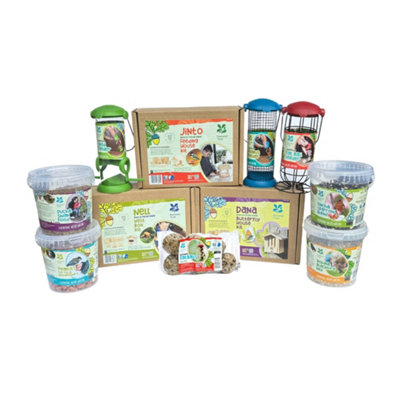 Pegdev - PDL - NT Kids Range Wildlife Bundle - 11-Piece Set with Nest Box, Feeding Kits & Bird Foods for Outdoor Fun