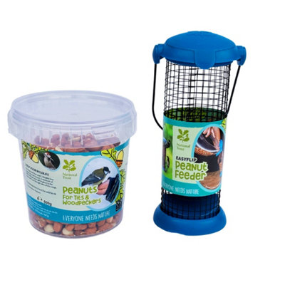 Pegdev - PDL - NT Range Kids EasyFlip Peanut Feeder and Peanuts for sparrow & Woodpeckers - 500g Tub