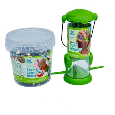 Pegdev - PDL - NT Range Kids EasyFlip Seed Feeder and Finch & Sparrow Seed Blend - 400g Tub