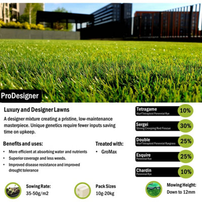 Pegdev - PDL - ProDesigner Luxury Grass Seed, Transform Your Lawn into a Designer Haven of Greenery and Elegance (100g)