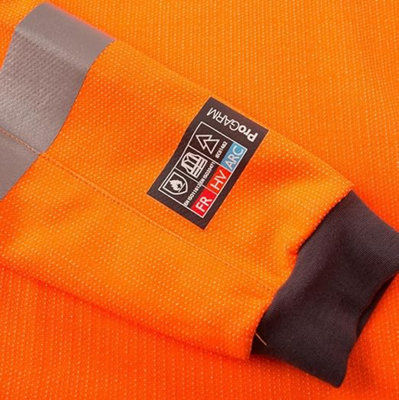 Pegdev - PDL - Progarm Fr Arc Sweatshirt - Hi-Vis Flame Resistant with ARC 2 Protection, Ideal for Rail & Utilities Orange (3XL)