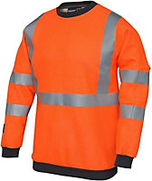 Pegdev - PDL - Progarm Fr Arc Sweatshirt - Hi-Vis Flame Resistant with ARC 2 Protection, Ideal for Rail & Utilities Orange (L)