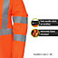 Pegdev - PDL - Progarm Fr Arc Sweatshirt - Hi-Vis Flame Resistant with ARC 2 Protection, Ideal for Rail & Utilities Orange (L)