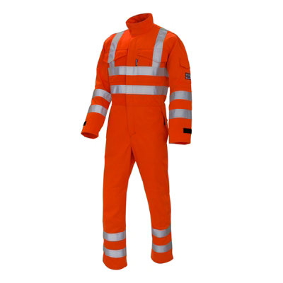 Pegdev - PDL - PROGARM Hi-Vis Orange FR Arc Flash Mens Quality Coverall (2XL)