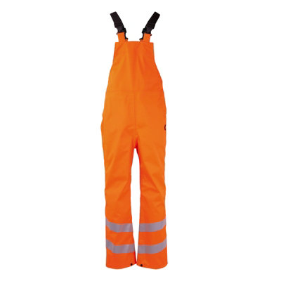 Pegdev - PDL - Progarm Men's Unlined Waterproof Dungaree - Flame Resistant, ARC Flash, Hi-Viz Orange, RIS-3279-TOM Compliant. 2XL