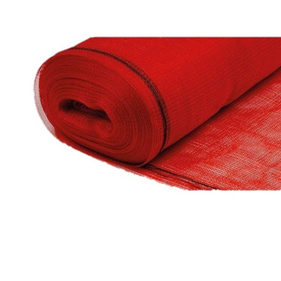 Pegdev - PDL - Red Windbreaker Shade Netting - Professional UV Stabilised Polyethylene Monofilament, Garden, Sports Fields (12m)