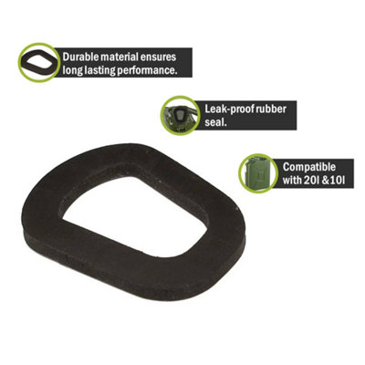 Pegdev - PDL - Rubber Seal for Jerry cans, Fits 10 & 20 Litre Cans, Leak-proof Replacement, Durable Material Pack of 10