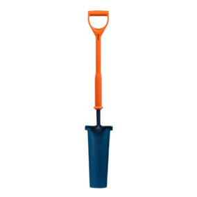 Pegdev - PDL - Shocksafe Insulated Newcastle Drainer Grafter Spade 16" BS8020 Treaded Shovel for Trenches Channels and Post Holes