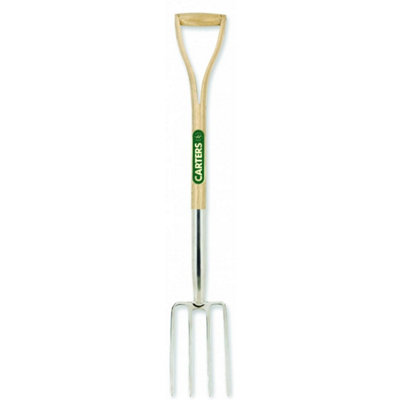 Pegdev - PDL - Stainless Steel Border Fork with YD Ash Wood Handle for Yard Maintenance