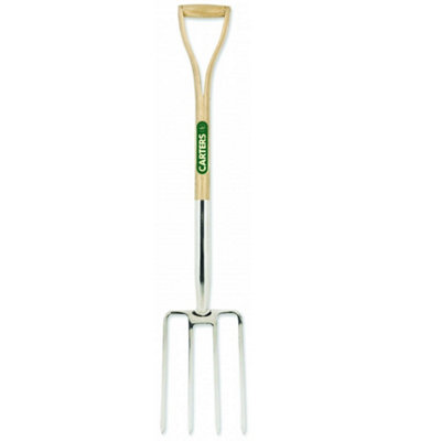 Pegdev - PDL- Stainless Steel Garden Fork with YD Ash Wood Handle for Soil Aeration and Bed Preparation