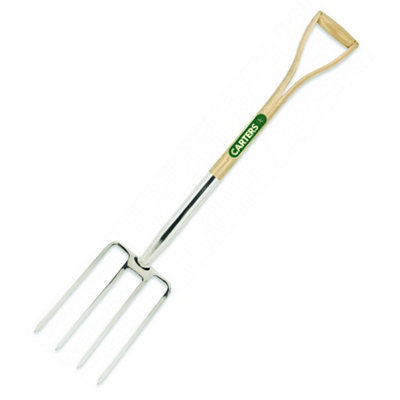 Pegdev - PDL- Stainless Steel Garden Fork with YD Ash Wood Handle for Soil Aeration and Bed Preparation