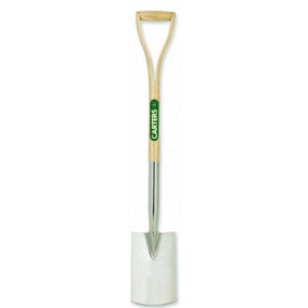Pegdev - PDL - Stainless Steel Perennial Border Spade with Split Ash Wood YD Handle - Ideal for Garden Borders and Beds