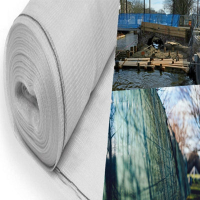 Pegdev - PDL - White Temporary Fencing, Heavy Duty UV Stabilised Polyethylene Mesh, Durable Netting for Herris Fencing (27m)