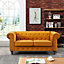 Pelham 158cm Wide Orange Velvet Fabric 2 Seat Chesterfield Sofa In A Box