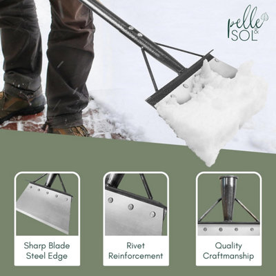 Pelle & Sol 26cm Multi-Purpose Garden Scraper & Shovel with Protective ...