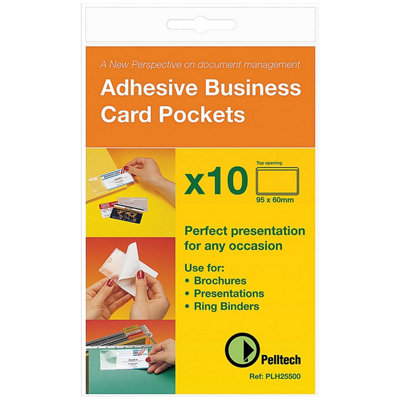 Pelltech Business Card Holder Side Opening 60x95mm PLH Pack of 10