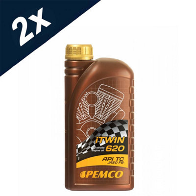 PEMCO iTWIN 620 Motorcycle Engine Oil 2x1L 2-Stroke API TC JASO FB ISO ...