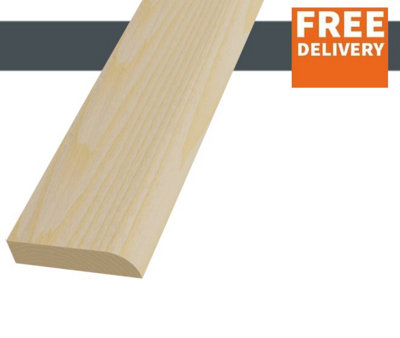 Pencil Round Pine Skirting Boards 70mm x 15mm x 4m. 3 Lengths In A Pack