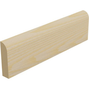Pencil Round Pine Skirting Boards 70mm x 15mm x 4m. 3 Lengths In A Pack