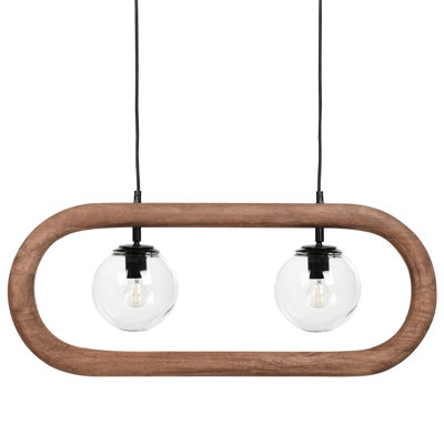 Pendant Lamp AYENSU Wood Dark Brown