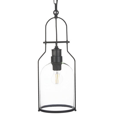 Pendant Lamp BASHILO Metal Black