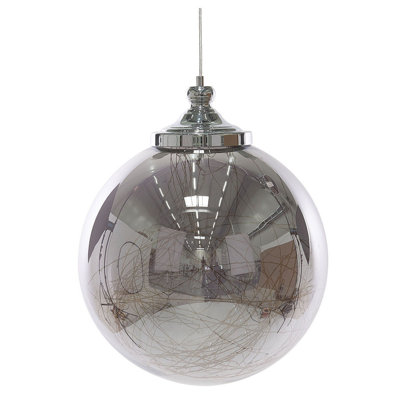 Pendant Lamp BENI Glass Silver