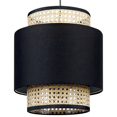 Pendant Lamp BOERI Rattan Black